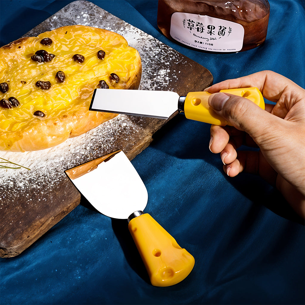 HASTHIP 5Pcs Cheese Cutter Tools Stainless Steel Creative Cheese Tool Set Cheese Slicer Spreader Cheese Fork Almond Cutter Deli Server Kit Party Supplies, with Case HASTHIP 5Pcs Cheese Cutter Tools Stainless Steel Creative Cheese Tool Set Cheese Slicer Spreader Cheese Fork Almond Cutter Deli Server Kit Party Supplies, with Case